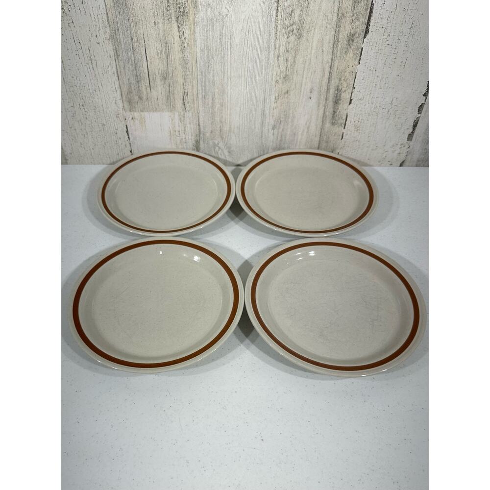 Autumn‎ Collection Stoneware Sanibel Lot of 4 Dessert Plates Japan MCM